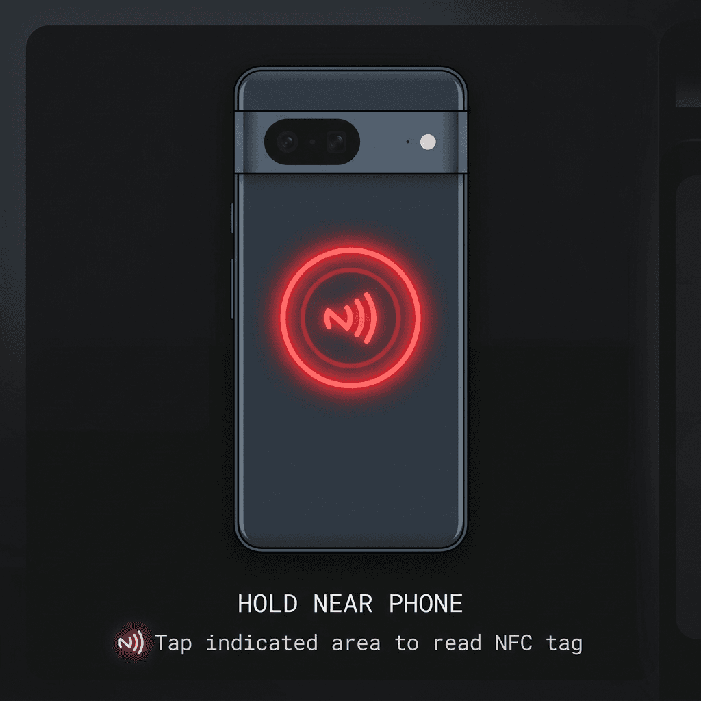Android NFC scanner location - middle back