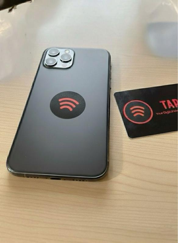 Tapifi Chip as a sticker on a phone